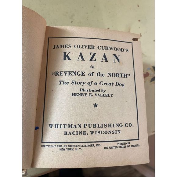 1937 KAZAN Revenge of the North VG 4.0 Whitman Big Little Book #1105 - Picture 6 of 6